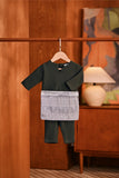 Baju Melayu Babies Teluk Belanga Deluxe Smart Fit - Gunmetal