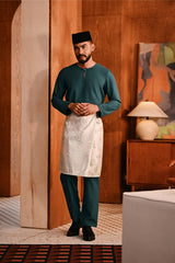 Baju Melayu Teluk Belanga Modern Smart Fit - Peacock Green