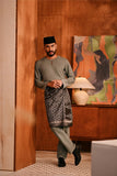 Baju Melayu Teluk Belanga Modern Smart Fit - Silver Sage