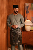 Baju Melayu Teluk Belanga Modern Smart Fit - Silver Sage