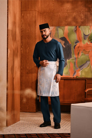 Baju Melayu Teluk Belanga Modern Smart Fit - Legion Blue