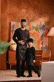 Baju Melayu Kids Teluk Belanga Modern Smart Fit - Black