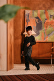 Baju Melayu Kids Teluk Belanga Modern Smart Fit - Black