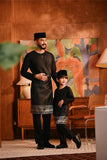 Baju Melayu Teluk Belanga Modern Smart Fit - Black