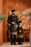 Baju Melayu Teluk Belanga Modern Smart Fit - Black