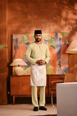 Baju Melayu Teluk Belanga Modern Smart Fit - Pastel Green