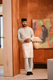 Baju Melayu Teluk Belanga Modern Smart Fit - Aqua Gray