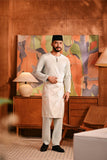 Baju Melayu Teluk Belanga Modern Smart Fit - Aqua Gray