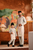 Baju Melayu Teluk Belanga Modern Smart Fit - Aqua Gray