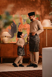 Baju Melayu Kids Teluk Belanga Deluxe Smart Fit - Silver Mink