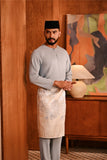 Baju Melayu Teluk Belanga Deluxe Smart Fit - Light Blue Grey