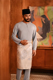 Baju Melayu Teluk Belanga Deluxe Smart Fit - Light Blue Grey