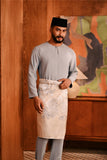 Baju Melayu Teluk Belanga Deluxe Smart Fit - Light Blue Grey