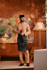 Baju Melayu Teluk Belanga Deluxe Smart Fit - Cuban Sand