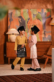 Baju Melayu Kids Teluk Belanga Deluxe Smart Fit - Blush