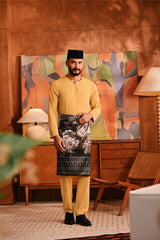 Baju Melayu Teluk Belanga Deluxe Smart Fit - Misted Yellow