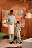 Baju Melayu Kids Teluk Belanga Deluxe Smart Fit - Green Bay