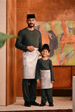 Baju Melayu Kids Teluk Belanga Deluxe Smart Fit - Gunmetal