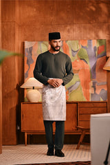 Baju Melayu Teluk Belanga Deluxe Smart Fit - Gunmetal