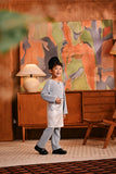 Baju Melayu Kids Teluk Belanga Deluxe Smart Fit - Flint Stone