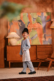 Baju Melayu Kids Teluk Belanga Deluxe Smart Fit - Flint Stone