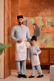 Baju Melayu Kids Teluk Belanga Deluxe Smart Fit - Flint Stone