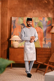 Baju Melayu Teluk Belanga Deluxe Smart Fit - Flint Stone