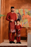 Baju Melayu Teluk Belanga Deluxe Smart Fit - Rumba Red