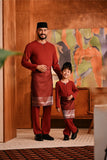 Baju Melayu Teluk Belanga Deluxe Smart Fit - Rumba Red