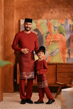 Baju Melayu Teluk Belanga Deluxe Smart Fit - Rumba Red