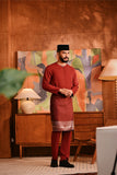 Baju Melayu Teluk Belanga Deluxe Smart Fit - Rumba Red