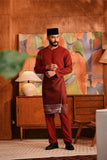 Baju Melayu Teluk Belanga Deluxe Smart Fit - Rumba Red