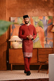 Baju Melayu Teluk Belanga Deluxe Smart Fit - Rumba Red