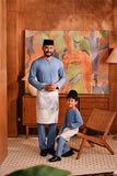 Baju Melayu Teluk Belanga Deluxe Smart Fit - Deep Water