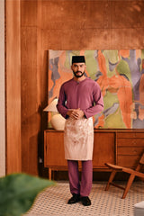 Baju Melayu Teluk Belanga Deluxe Smart Fit - Violet Quartz