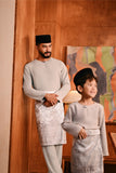 Baju Melayu Teluk Belanga Deluxe Smart Fit - Opal Gray