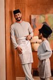 Baju Melayu Teluk Belanga Deluxe Smart Fit - Opal Gray