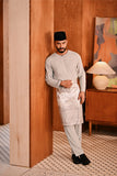 Baju Melayu Teluk Belanga Deluxe Smart Fit - Opal Gray