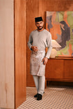 Baju Melayu Teluk Belanga Deluxe Smart Fit - Opal Gray