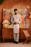 Baju Melayu Teluk Belanga Deluxe Smart Fit - Opal Gray