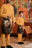 Baju Melayu Teluk Belanga Deluxe Smart Fit - Honey Gold