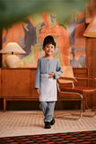 Baju Melayu Kids Teluk Belanga Deluxe Smart Fit - Ashley Blue