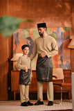 Baju Melayu Kids Teluk Belanga Deluxe Smart Fit - Safari