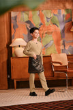 Baju Melayu Kids Teluk Belanga Deluxe Smart Fit - Safari