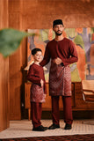 Baju Melayu Teluk Belanga Modern Smart Fit - Ashley Burgundy