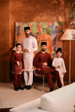 Baju Melayu Kids Teluk Belanga Modern Smart Fit - Ashley Burgundy