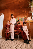 Baju Melayu Teluk Belanga Modern Smart Fit - Ashley Burgundy