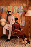 Baju Melayu Teluk Belanga Modern Smart Fit - Ashley Burgundy