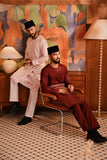 Baju Melayu Teluk Belanga Modern Smart Fit - Ashley Burgundy