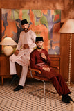 Baju Melayu Teluk Belanga Modern Smart Fit - Baby Pink